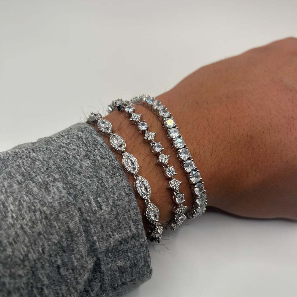 Moissanite Tennis Bracelet Silver 5mm 7 Inch Brand New VVS1 Crazy Shine No Pass